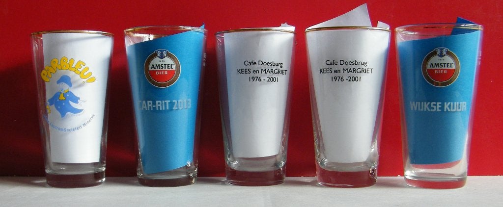 Amstel Bier Glazen -40-, Verzamelen, Biermerken, Ophalen, Zo goed als nieuw, Glas of Glazen, Amstel