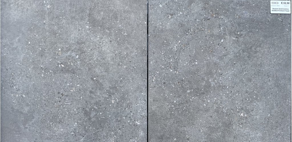 Restpartij GeoCeramica 60x60 Portland Taupe, Tuin en Terras, Tegels en Klinkers, Niet ingevuld, Keramiek, Niet ingevuld, Nieuw