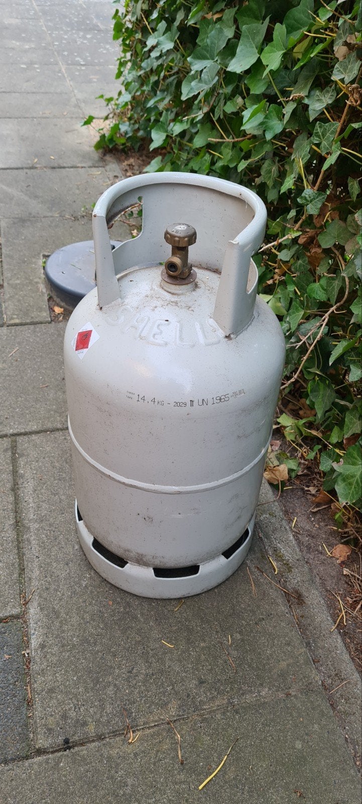 Lege shell gasfles 14.4 KG - Ideaal voor BBQ of terrasverwar, Ophalen, Gebruikt, Onbekend