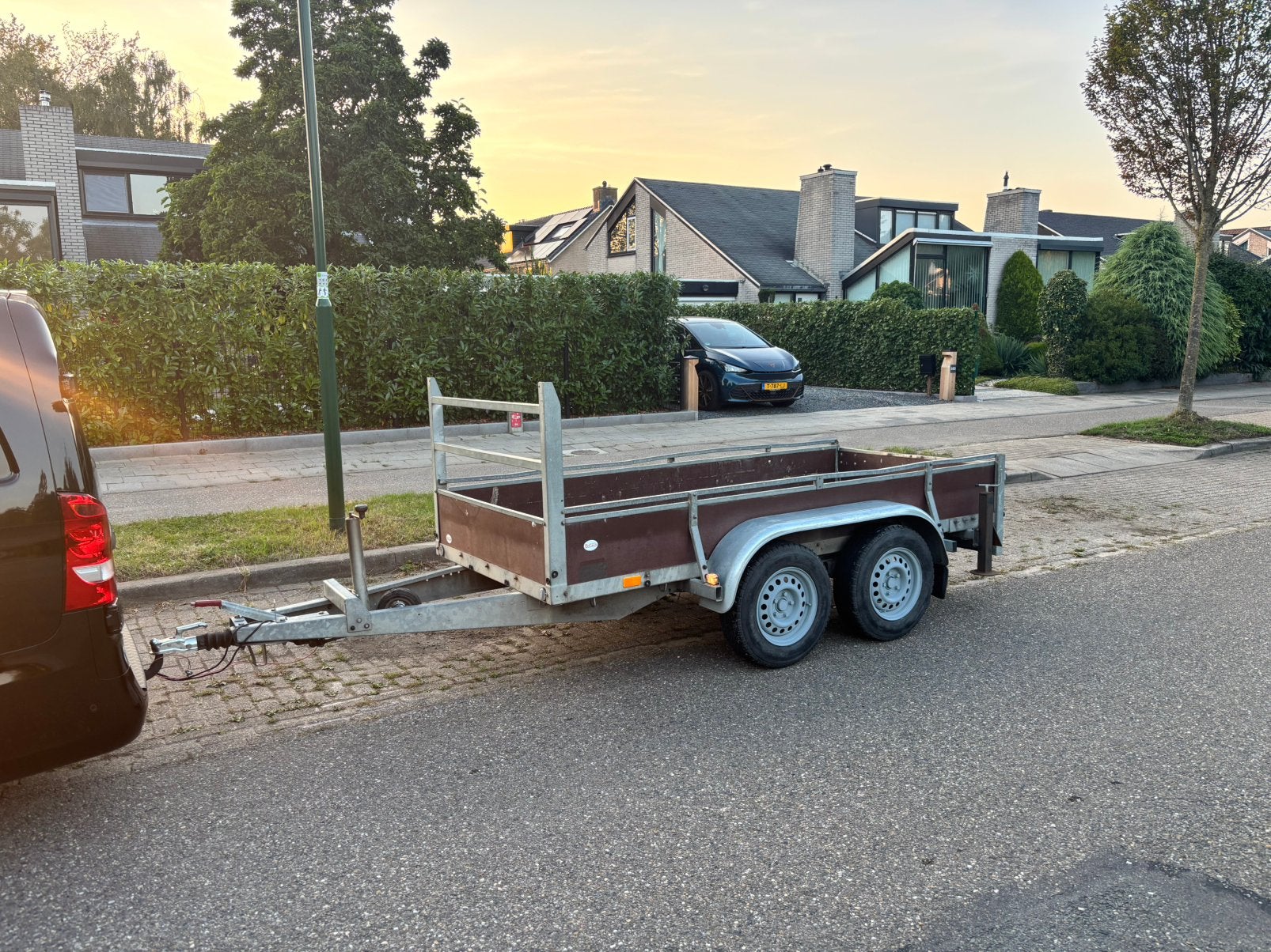 ATEC aanhangwagen tandemasser 2000kg geremd met zeil, Ophalen, Gebruikt