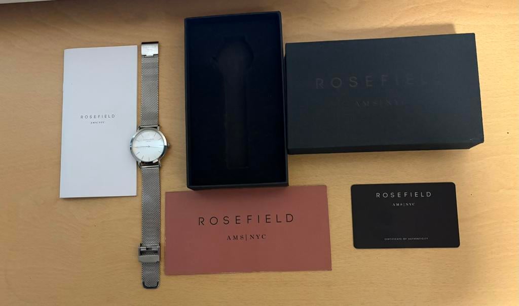 Rosefield zilverkleurig dames horloge, Ophalen of Verzenden, Zo goed als nieuw