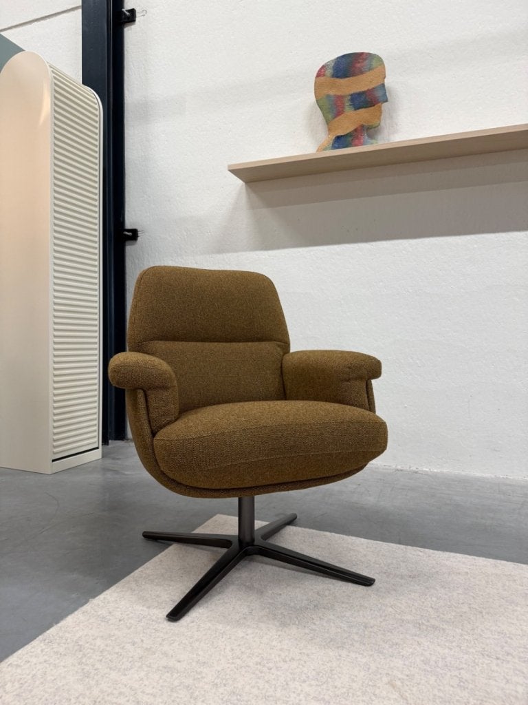 Nieuw Leolux Evidence Entro One Draai Fauteuil Stof Stoel, Huis en Inrichting, Leolux, Info@leolux.nl, Nieuw, 75 tot 100 cm