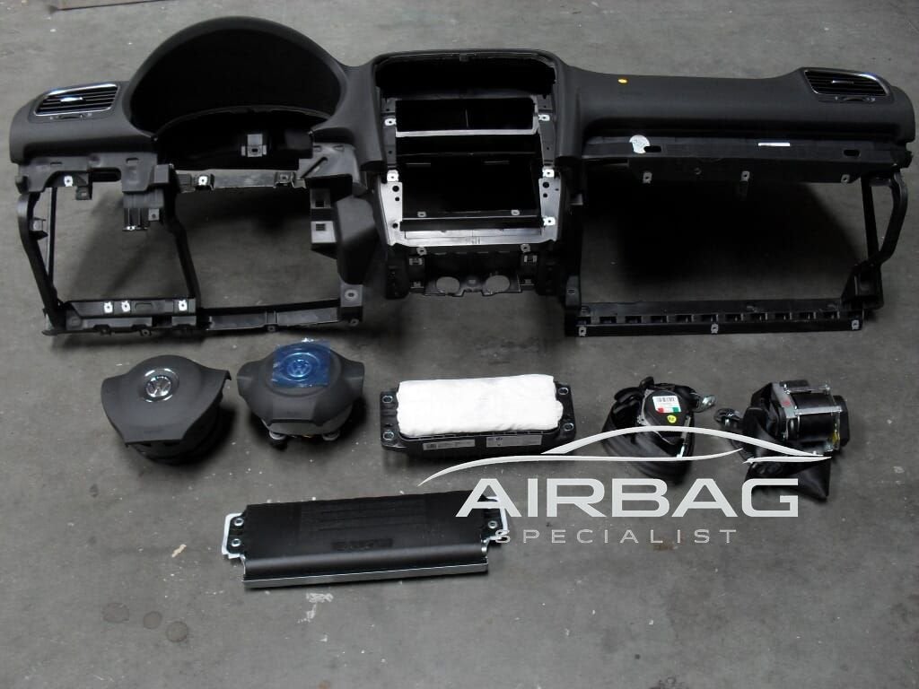 VW GOLF 6 airbag set dashboard gordel stuur airbag 2009-2013, Gebruikt, -, Volkswagen, -