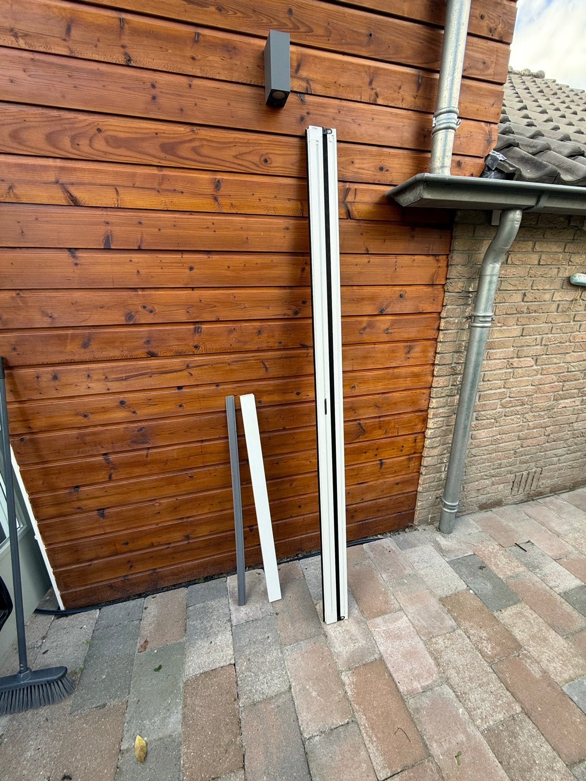 Hordeur voor tuindeur - 203 cm hoog, Doe-het-zelf en Verbouw, Kunststof, Gebruikt, Hordeur, 200 tot 215 cm