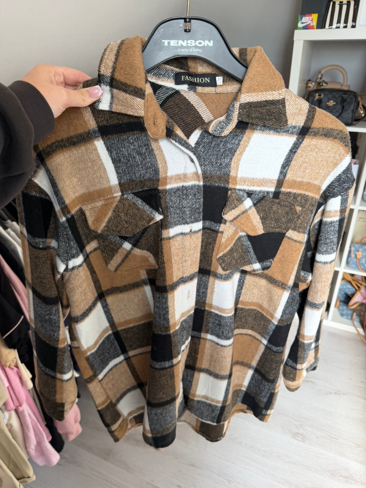 Dikke blouse/ jasje, Ophalen of Verzenden, Zo goed als nieuw, Zwart