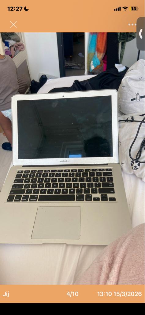 MacBook Air - Mist, Allen de lader, voor reparatie, Computers en Software, Qwerty, 13 inch, Ophalen of Verzenden, Niet werkend