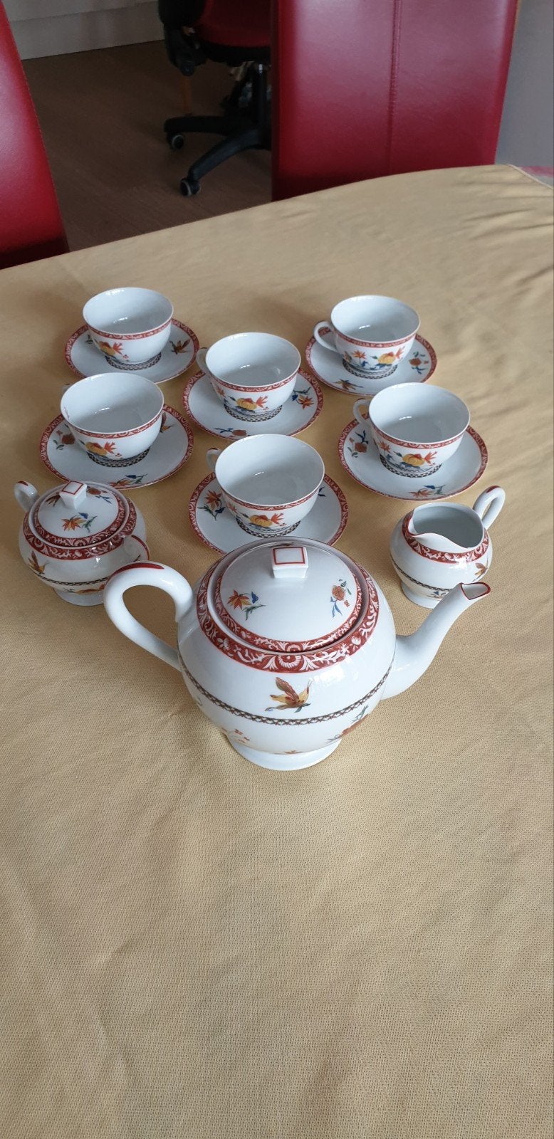 Prachtig theeservies van Limoges. Decor Bangkok, Ophalen, Overige merken, Zo goed als nieuw, Overige stijlen