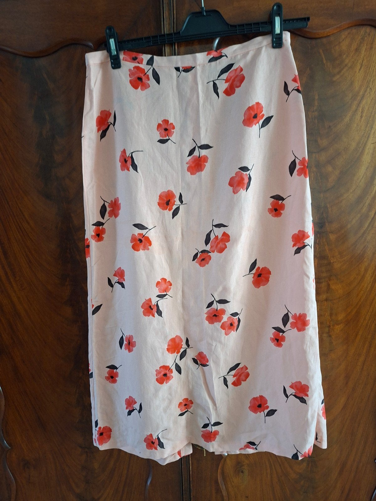 ZARA zalmroze rok met rode Bloemenprint - Maat L, ZARA, Maat 42/44 (L), Ophalen of Verzenden, Zo goed als nieuw