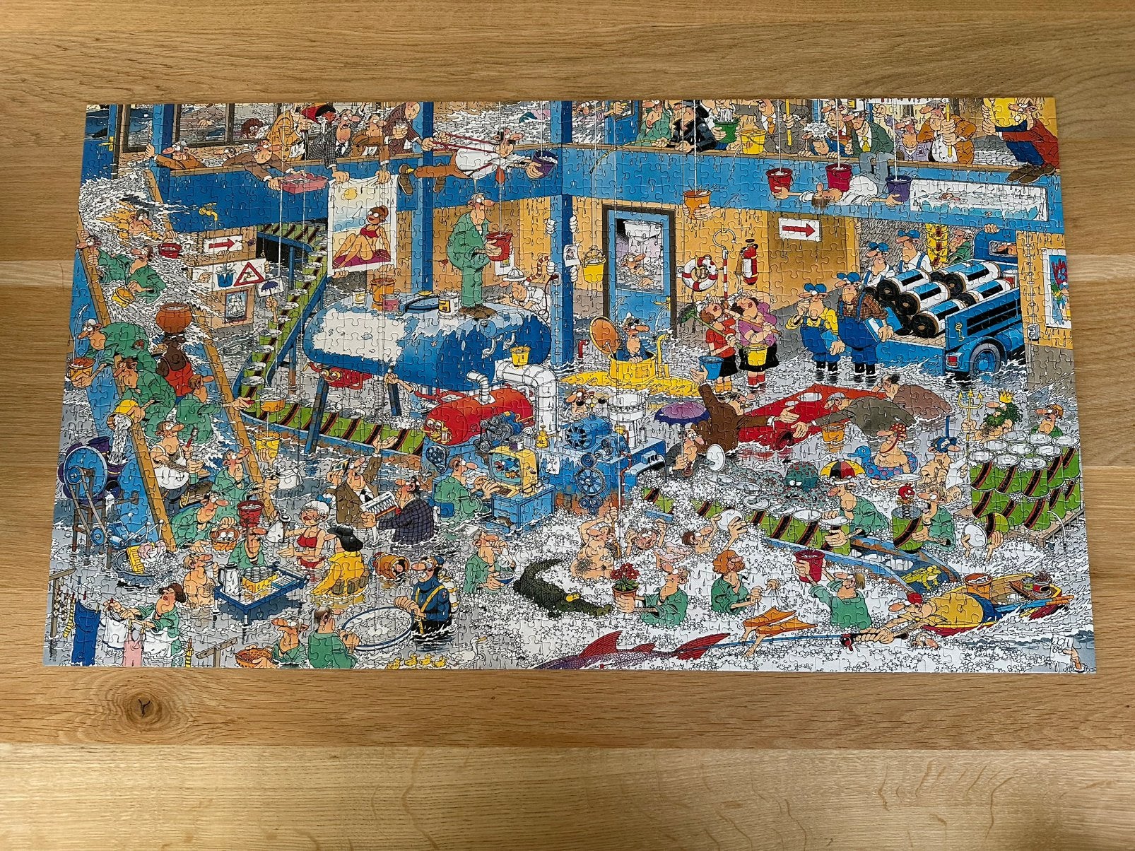 Jan van Haasteren/the big leak, Ophalen of Verzenden, 500 t/m 1500 stukjes, Zo goed als nieuw