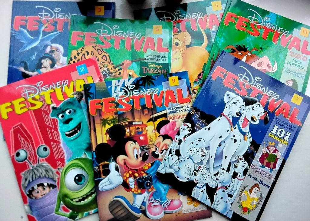 7x disney festival - stripverhalen over tekenfilmpersonages, Boeken, Stripboeken, Meerdere stripboeken, Ophalen of Verzenden, Gelezen