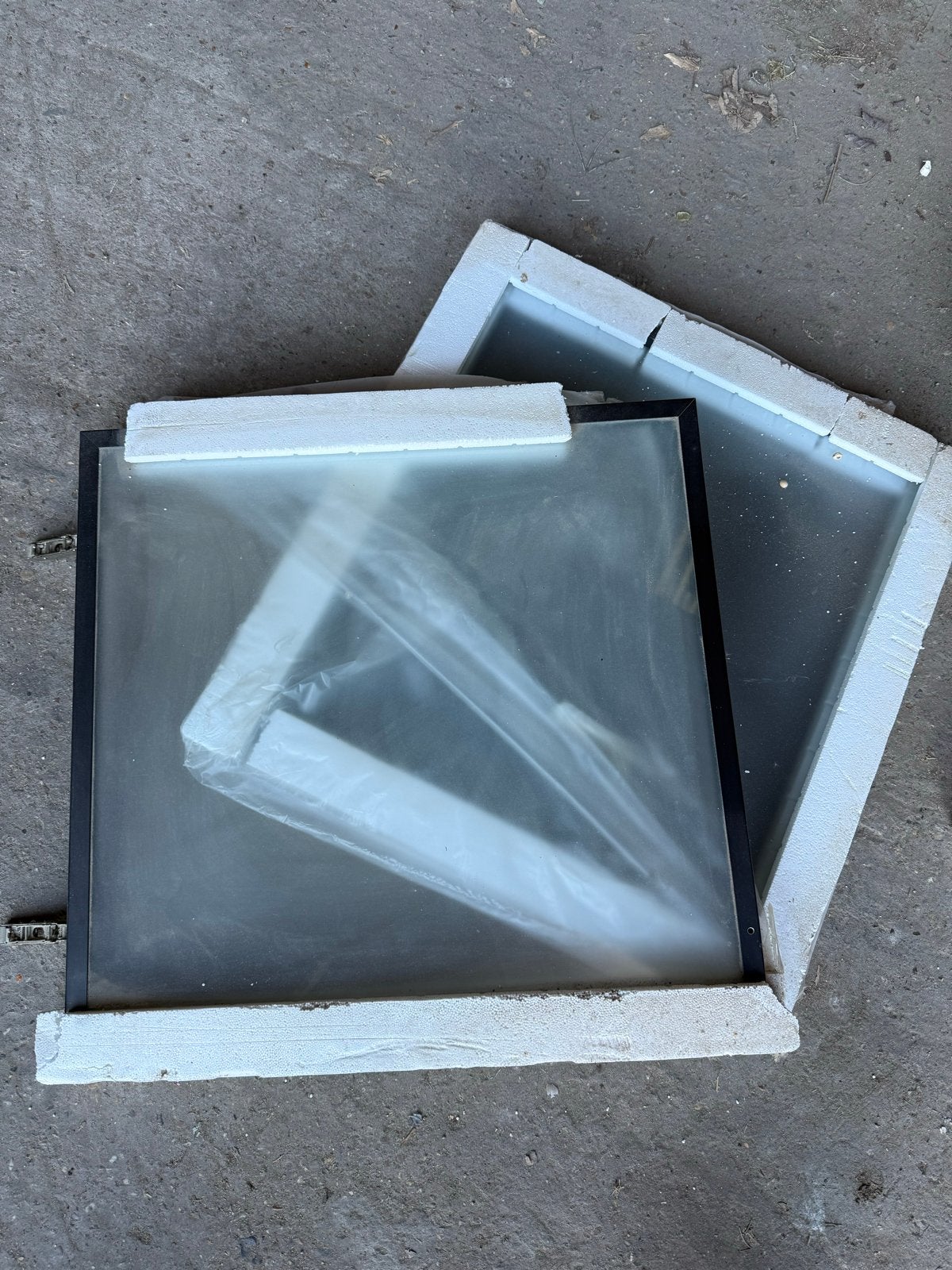 6 x Glasdeurtje met zwart frame en melkglas, Ophalen, Zwart, Nieuw, 50 tot 100 cm