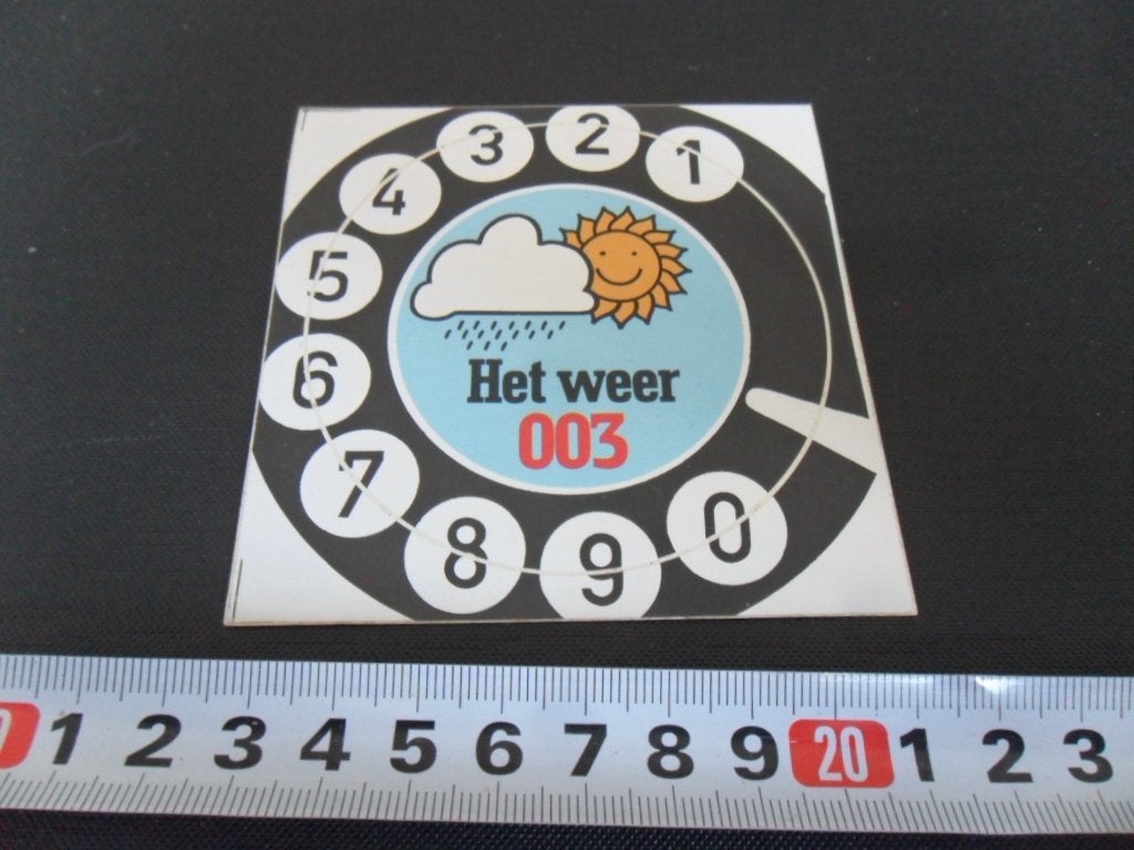 sticker PTT Telecom Het Weer  003  *, Ophalen, Zo goed als nieuw