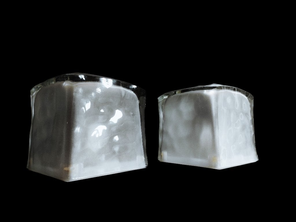 Fantastische vintage Ice cube lamp Henrik Leander design, Gebruikt, Ophalen of Verzenden, Glas, IKEA