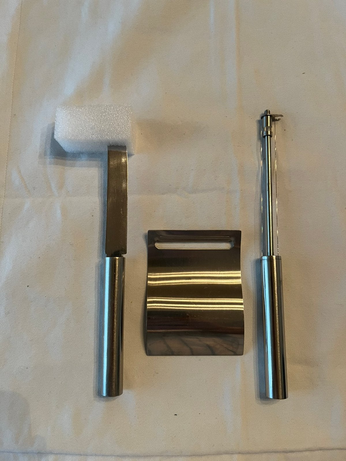 Stelton kaasmes, kaassnijder en kaasschaaf Wave, Zilver, Ophalen of Verzenden, Metaal, Overige merken
