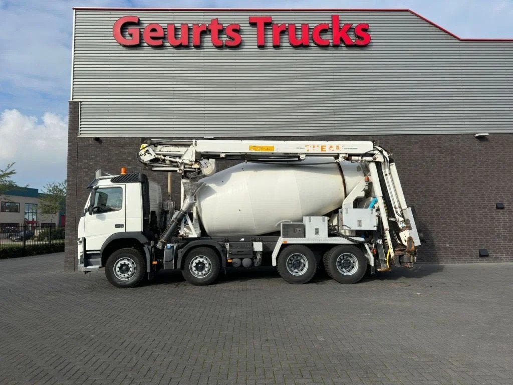 Volvo FM 410 8X4 + STETTER 9 M3 MIXER/MISCHER + THEAM 15 M T, Automaat, Achterwielaandrijving, Euro 6, Wit