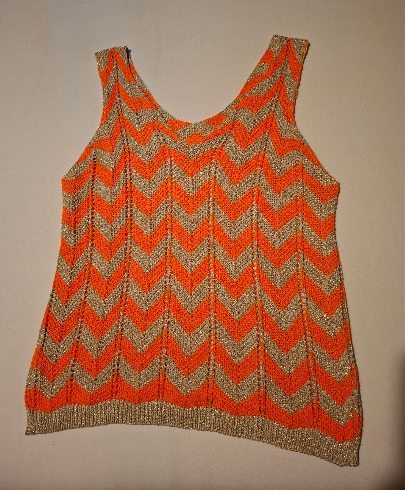 Top oranje goud maat L/XL, Oranje, Ophalen of Verzenden, Zo goed als nieuw, Zonder mouw