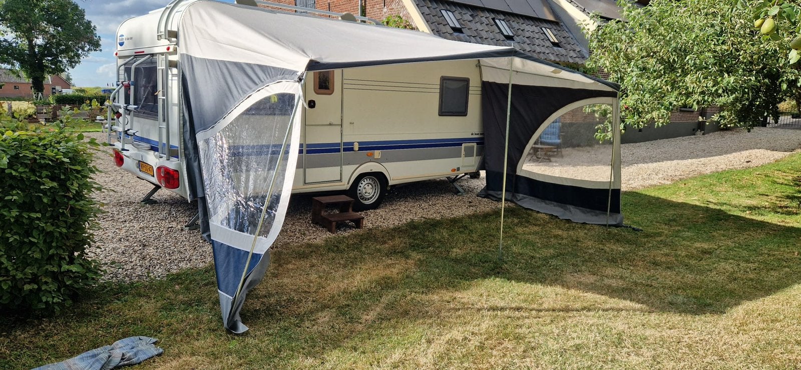 Dorema Panorama luifel, maat 11, alu stokken, Ophalen, Gebruikt