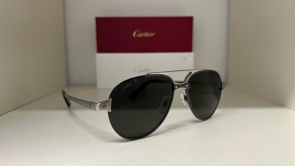 Originele Cartier - Santos De Cartier Zonnebril CT0476S, Sieraden, Tassen en Uiterlijk, Zonnebrillen en Brillen | Heren, Ophalen of Verzenden