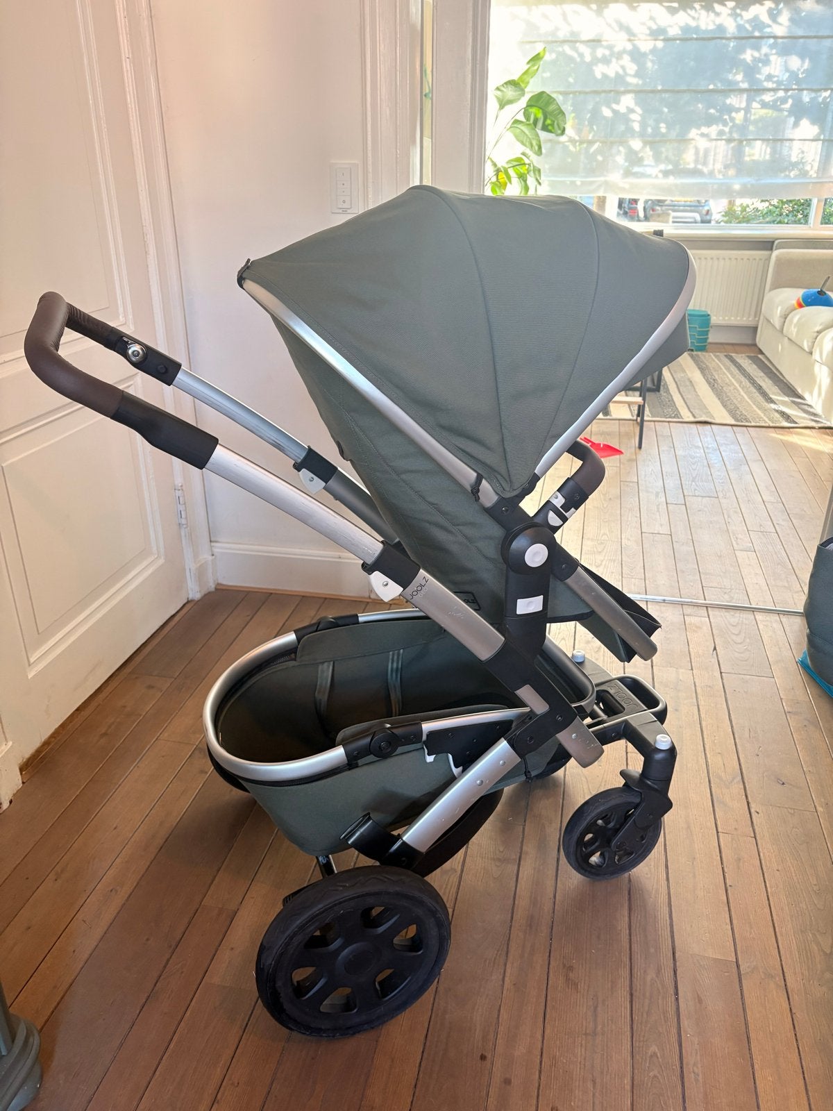 Joolz Geo2 kinderwagen in marvellous green met accessoires, Gebruikt, Combiwagen, Met reiswieg, Ophalen