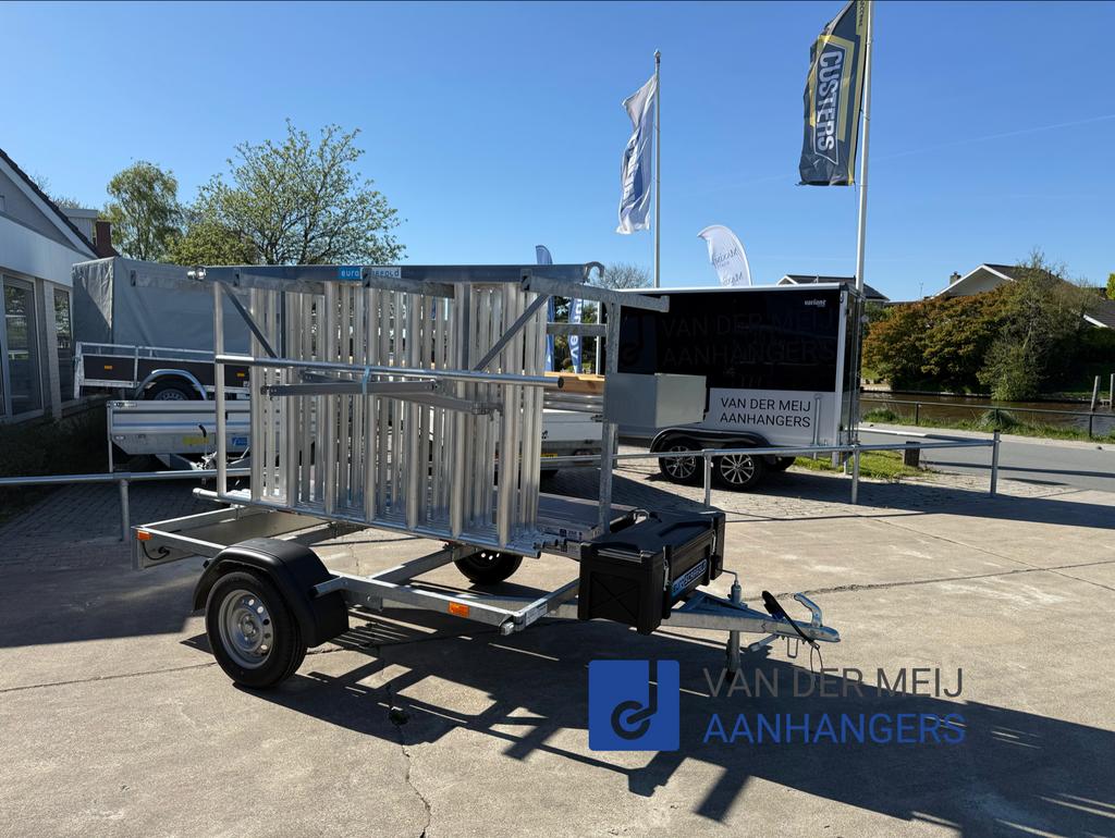 Euroscaffold Steigeraanhanger 250 + Rolsteiger 135x250x8,2m, Doe-het-zelf en Verbouw, Steigers, Ophalen, Nieuw, Rolsteiger of Kamersteiger