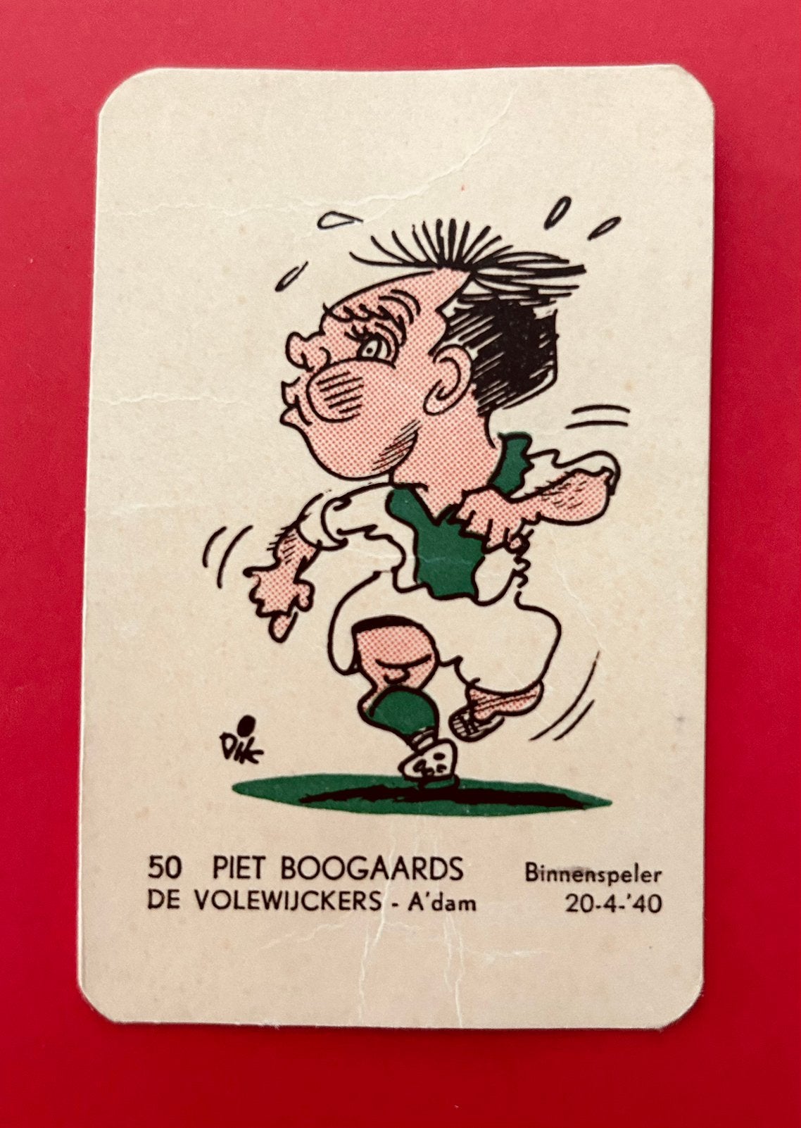 Piet Boogaards - Volewijckers 1961 - Dik Bruynesteyn Monty, Verzamelen, Sportartikelen en Voetbal, Ophalen of Verzenden, Gebruikt
