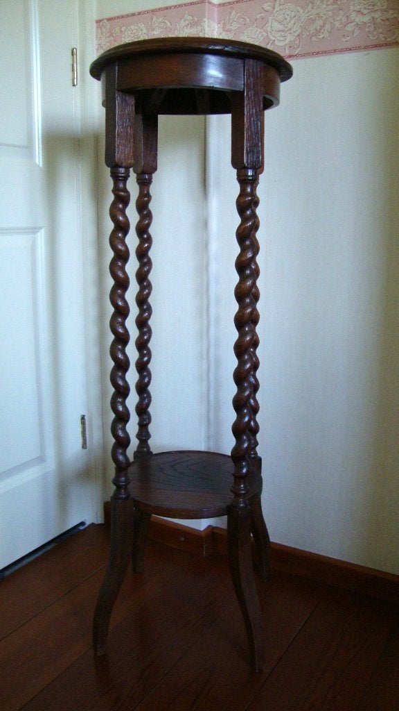 Antieke Mahonie Piedestal 103cm, Ophalen