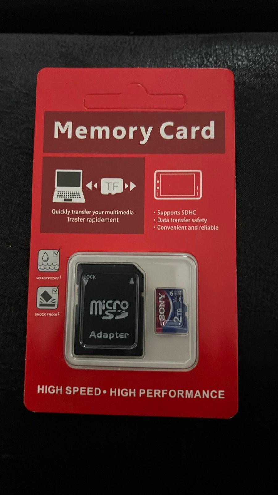 Sony MicroSDHC Geheugenkaart met Adapter - 2GB, Audio, Tv en Foto, Fotografie | Geheugenkaarten, Ophalen, Nieuw, MicroSDHC, 1 TB of meer