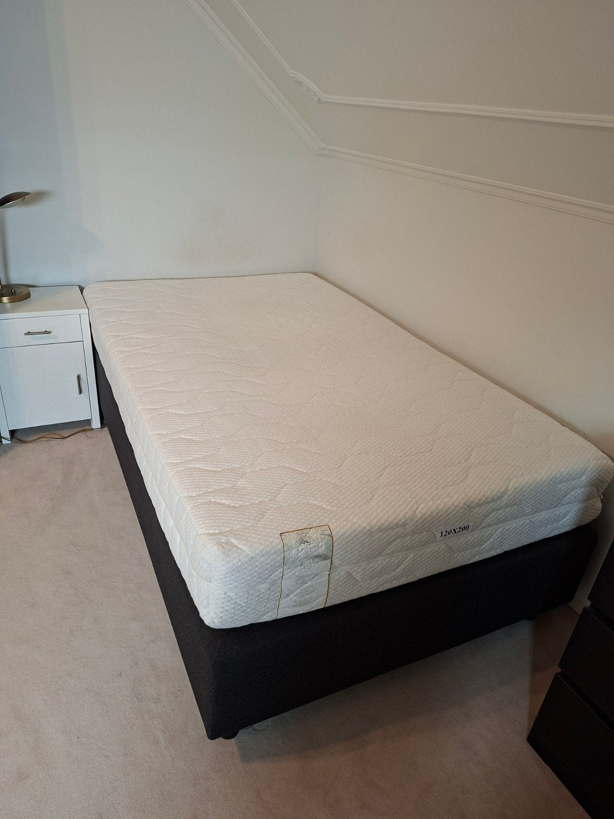 Boxspring Twijfelaar formaat, Kings Royal Hotel Matras, Huis en Inrichting, Ophalen, Zo goed als nieuw, Twijfelaar, 200 cm