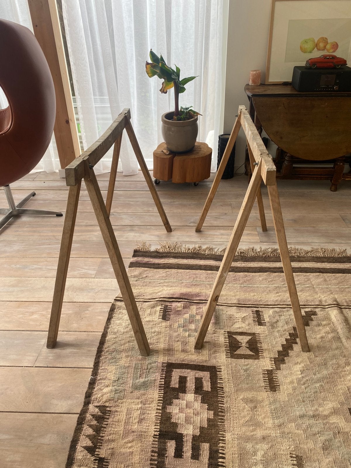schragen hout (2x), Ophalen, Gebruikt, Overige typen, Minder dan 2 meter