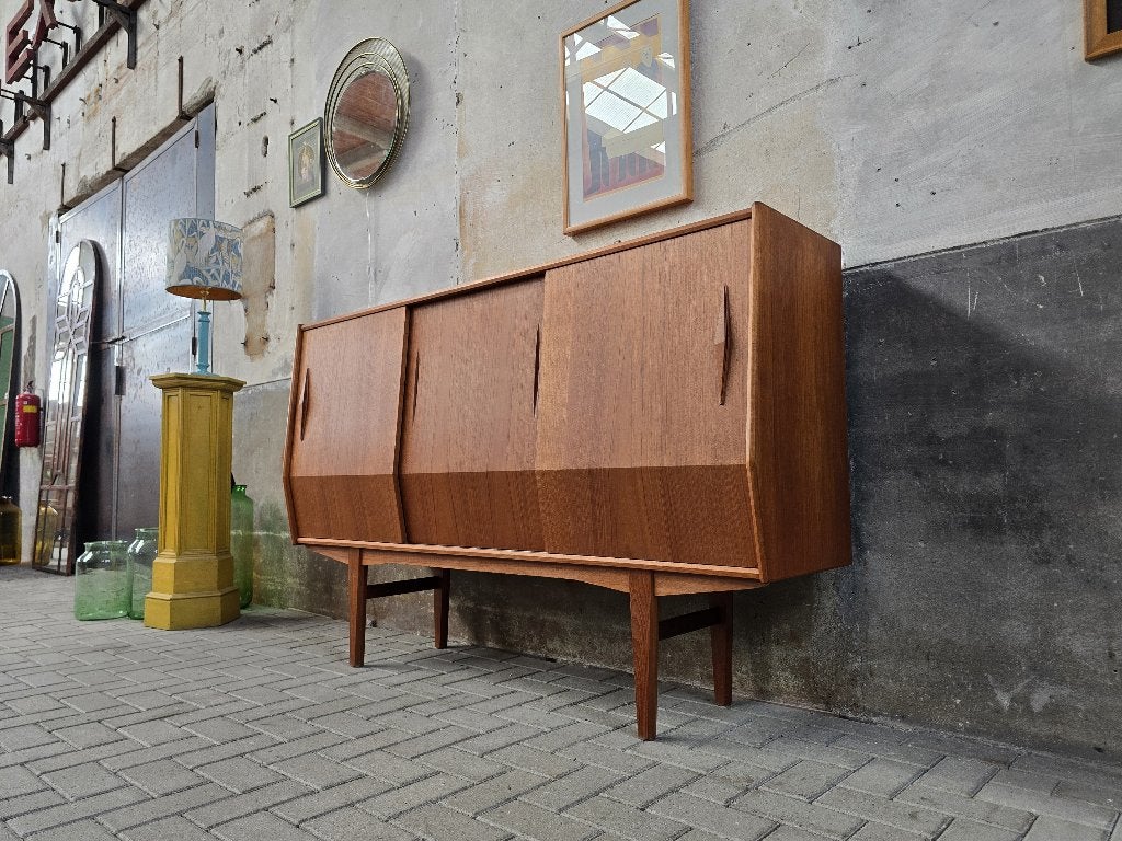 Deens Design Dressoir | Jaren 60 70 Teak Kast Sideboard DM3, Huis en Inrichting, Kasten | Dressoirs, Gebruikt, Met deur(en), 150 tot 200 cm