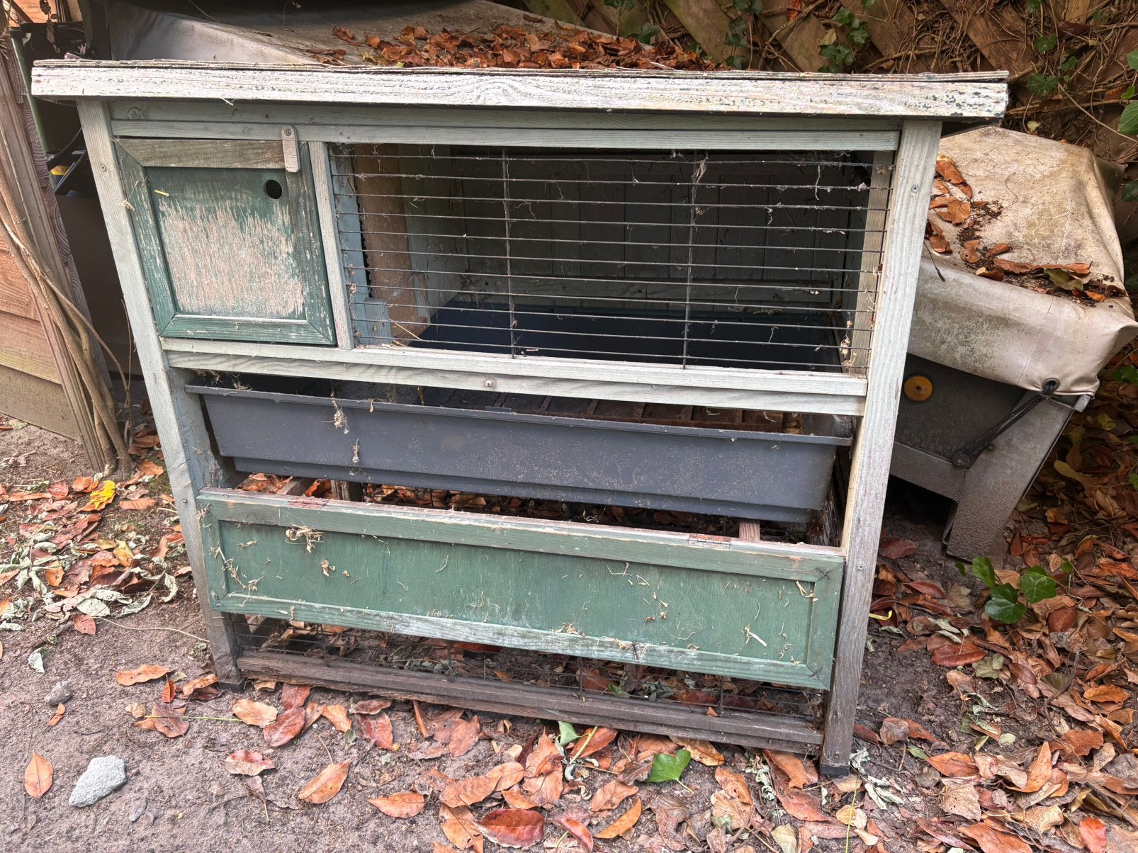 Konijnenhok, opknappertje, Dieren en Toebehoren, Knaagdieren en Konijnen | Hokken en Kooien, Ophalen, 90 cm of meer, Konijn, Hok