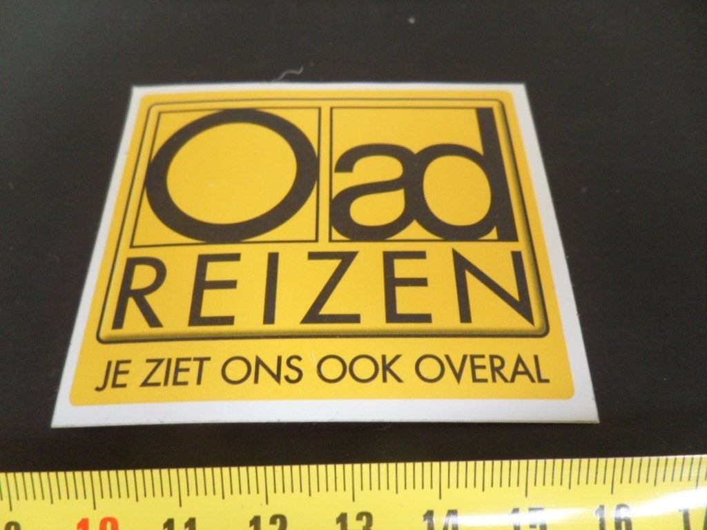 sticker OAD Reizen je ziet ons ook overal, Verzamelen, Ophalen of Verzenden, Zo goed als nieuw