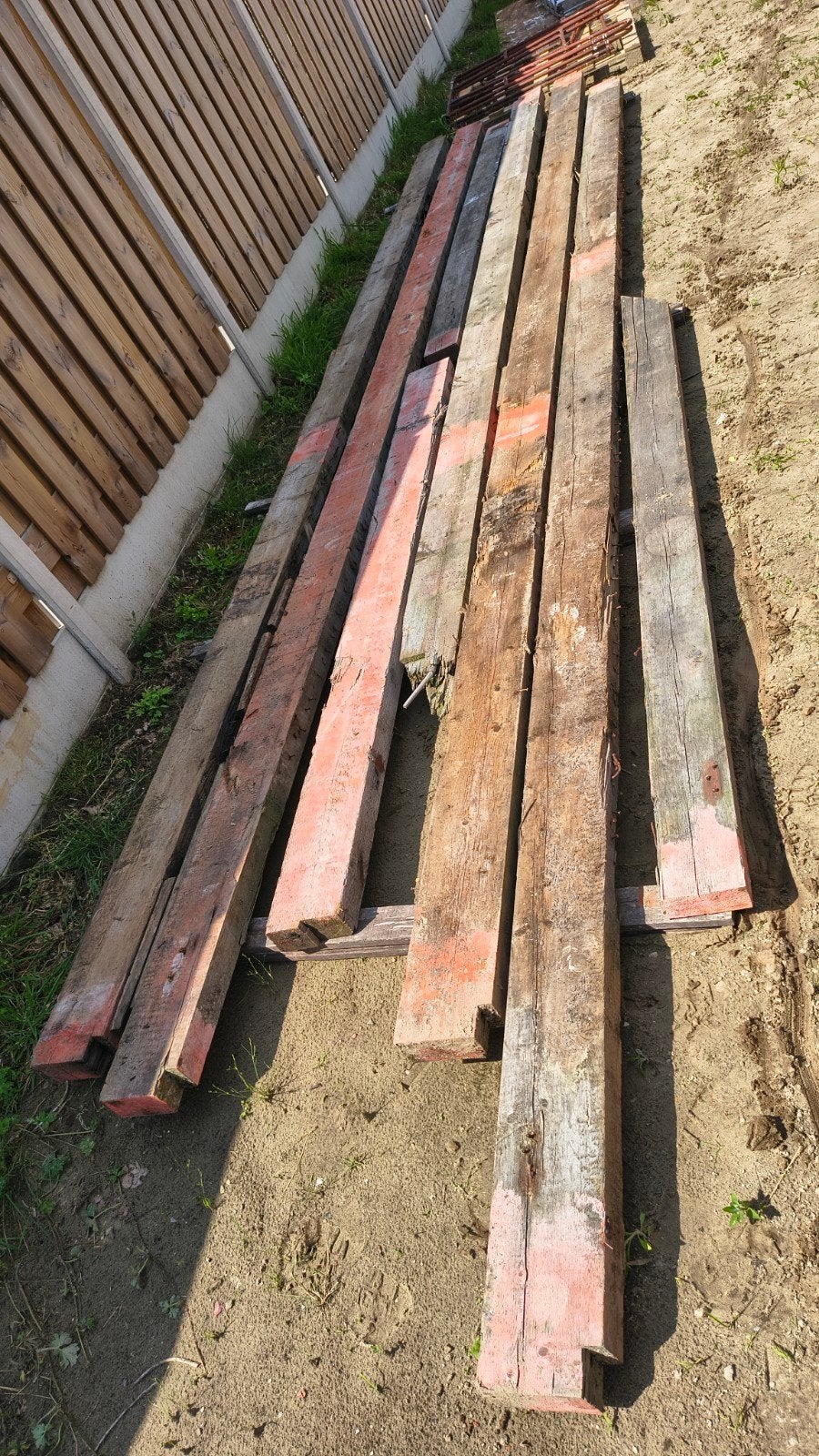Vloerbalken, Tuin en Terras, Palen, Balken en Planken, Ophalen, Gebruikt, 250 cm of meer, Balken