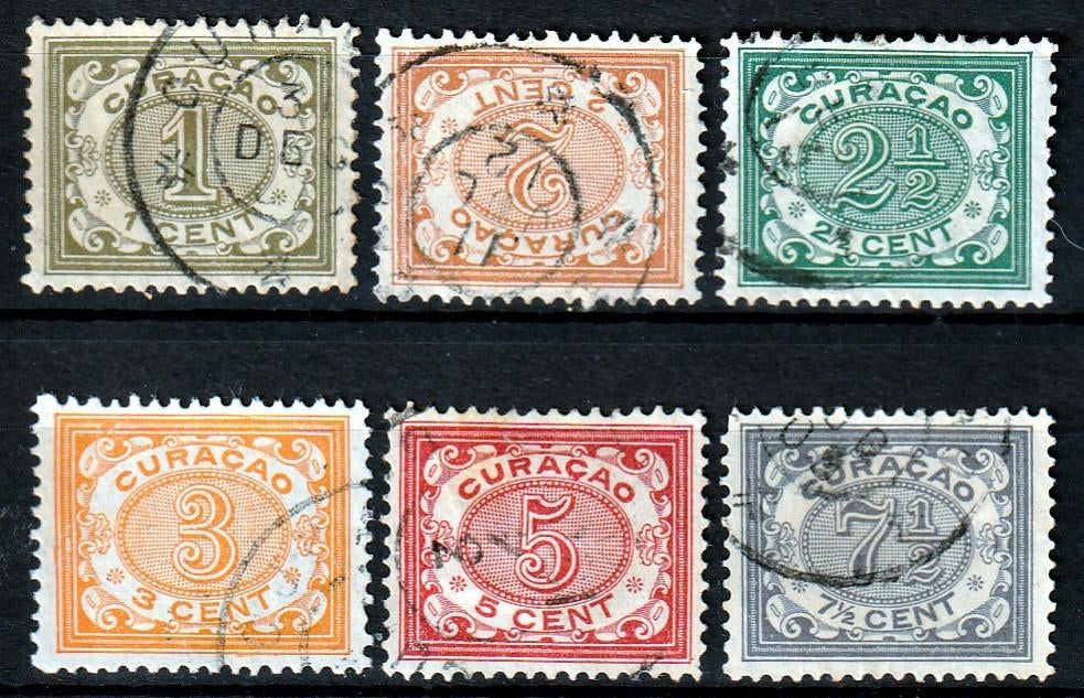 Curaçao NVPH 29/34, Ophalen of Verzenden, Gestempeld