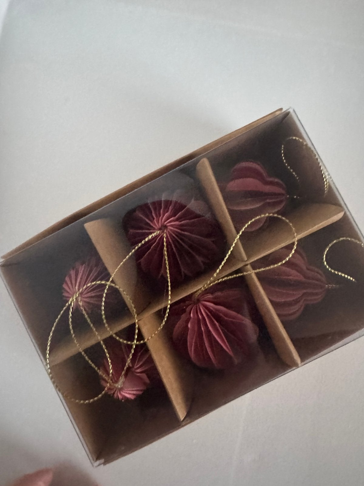 Papieren kerst hangers kerstbal, Ophalen of Verzenden, Nieuw