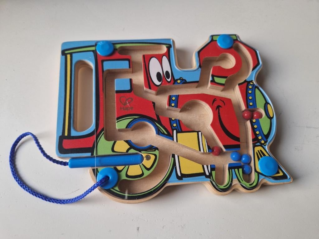 Houten doolhof trein Hape., Ophalen of Verzenden, Gebruikt
