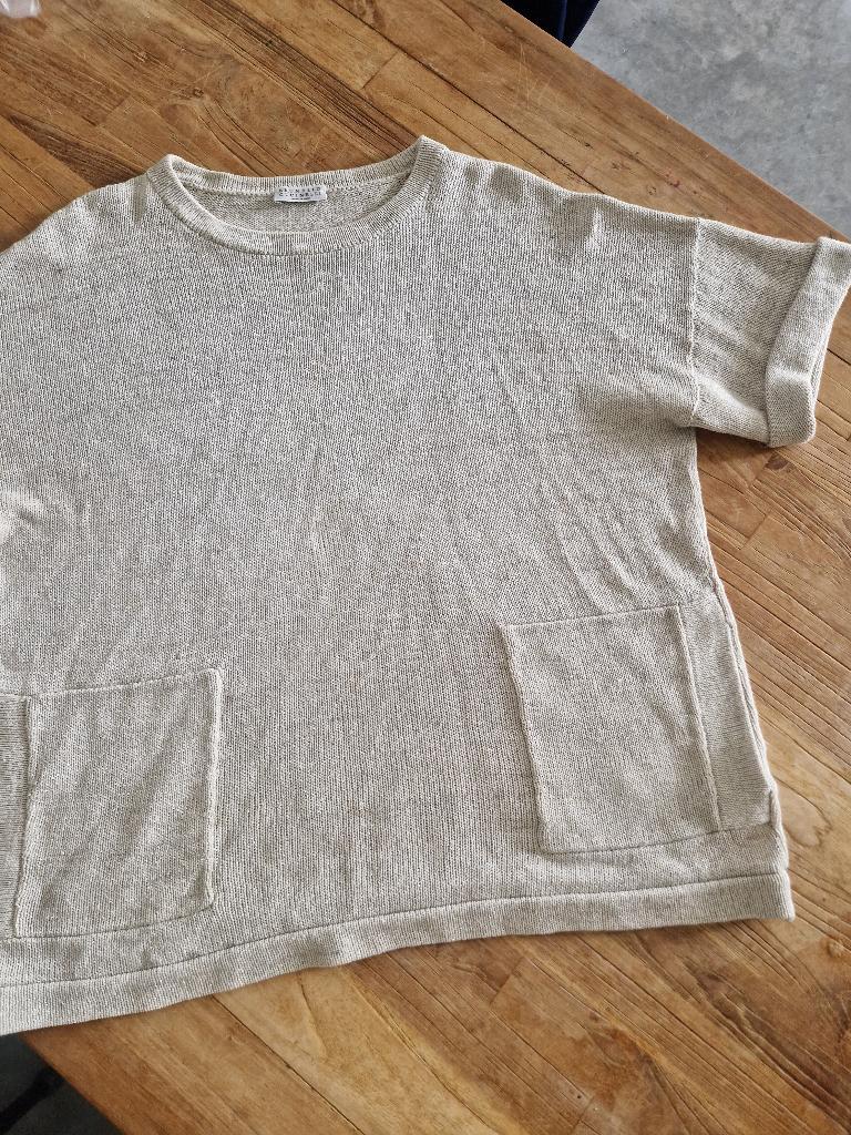 Truitje Brunello Cucinelli, Beige, Maat 46/48 (XL) of groter, Zo goed als nieuw, Korte mouw