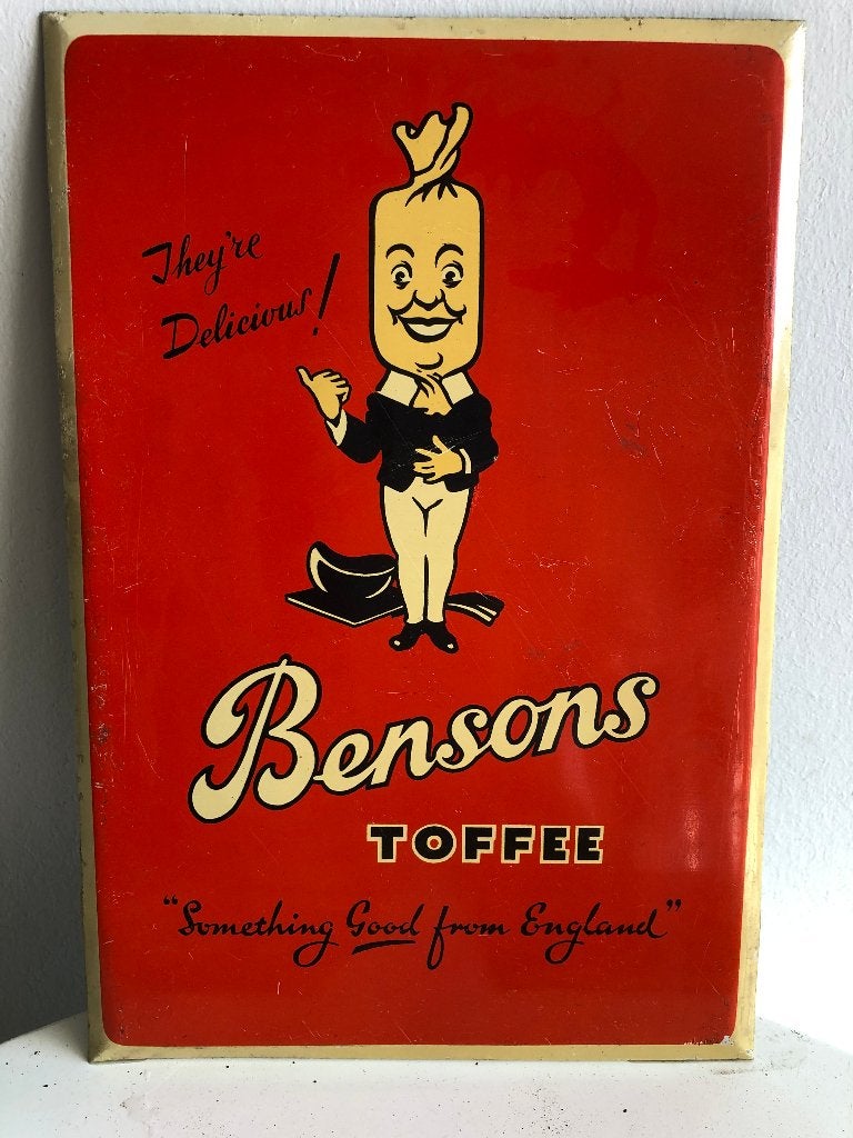 Vintage blikken reclamebord, Verzamelen, Ophalen, Nieuw