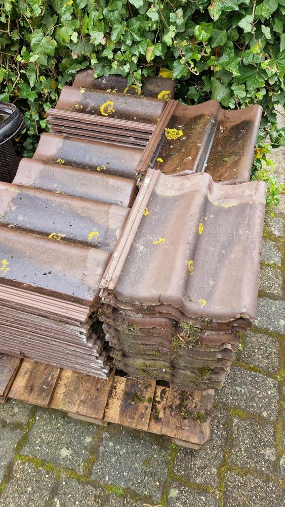 Gebruikte betonnen dakpannen - Lafarge, Doe-het-zelf en Verbouw, Dakpannen en Dakbedekking, Ophalen, Overige materialen, Gebruikt