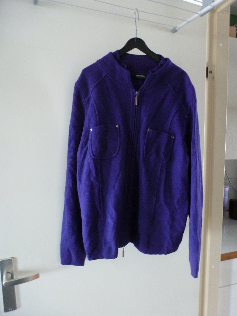 lamswol GERRY WEBER vest paars 42 -GRATIS zend, Verzenden, Zo goed als nieuw, Maat 42/44 (L), Paars