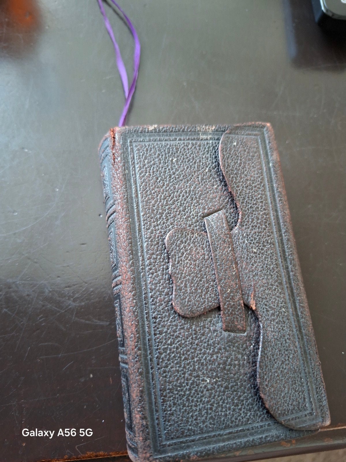 antiek leren zakbijbeltje of kerkboekje 1918 mag zelf ook bo, Ophalen of Verzenden