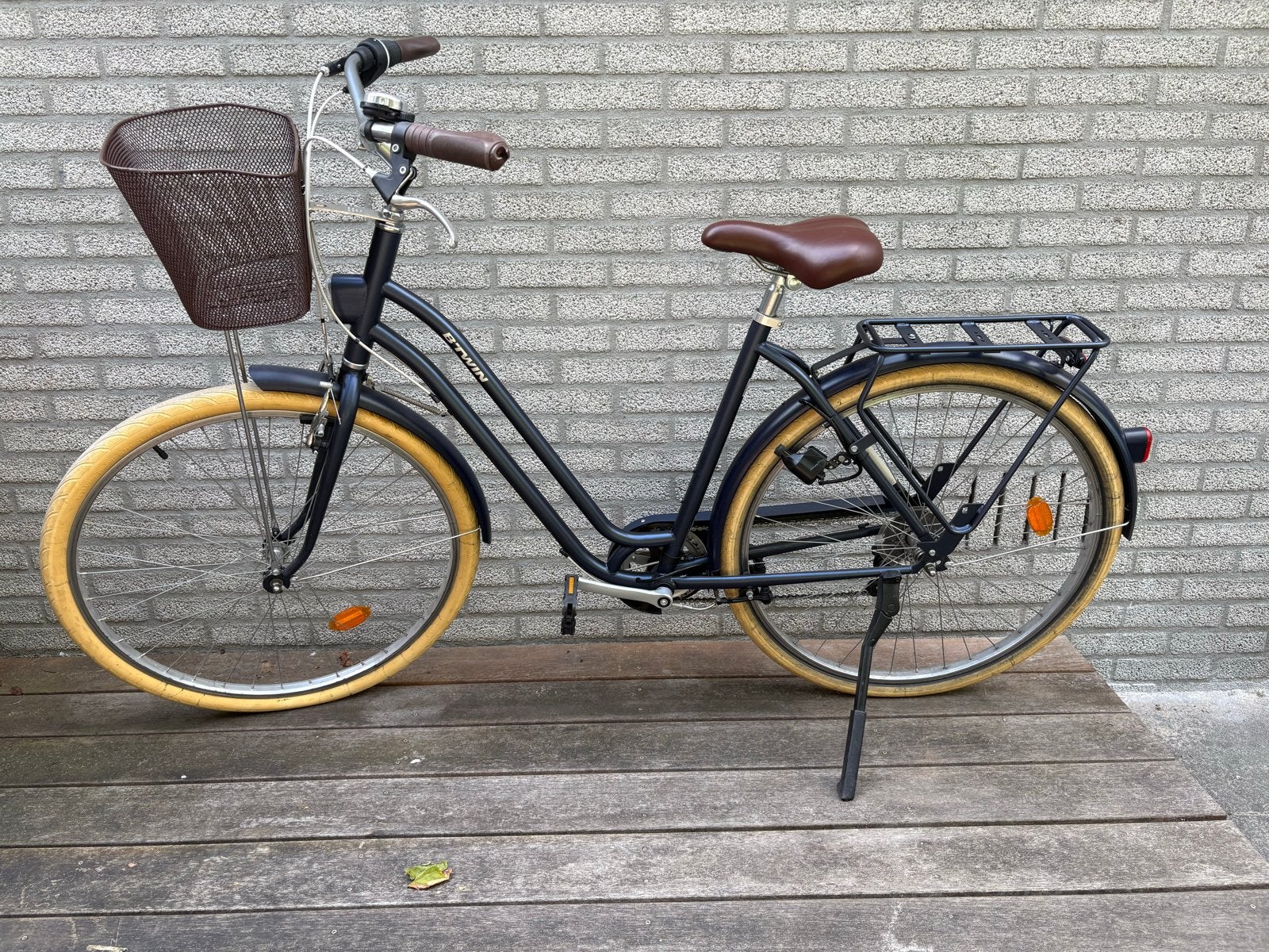 B'Twin Elops 120 Stadsfiets Dames, (Extra) lage instap, Velgrem, Zo goed als nieuw, 50 tot 53 cm