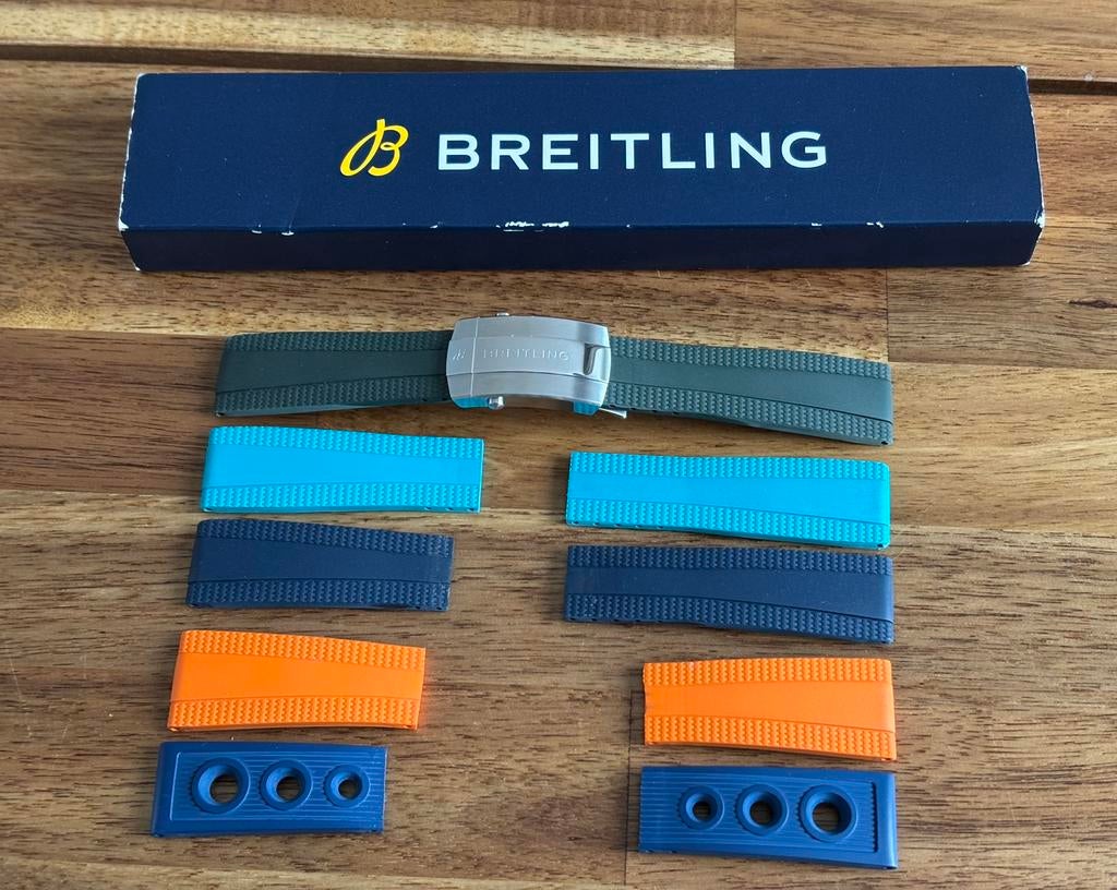 Breitling vouwsluiting plus diverse banden., Ophalen of Verzenden, Zo goed als nieuw