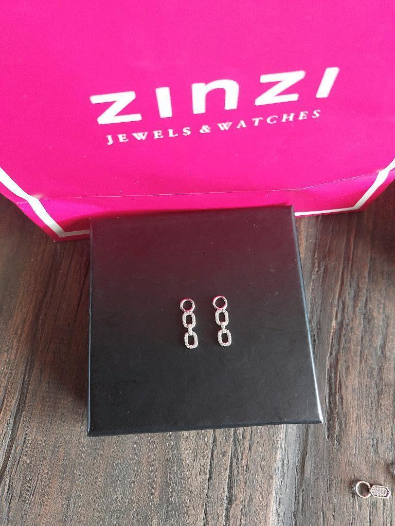 Zilveren Oorbedels van ZINZI, Ophalen of Verzenden, Zo goed als nieuw, Zilver, Zilver