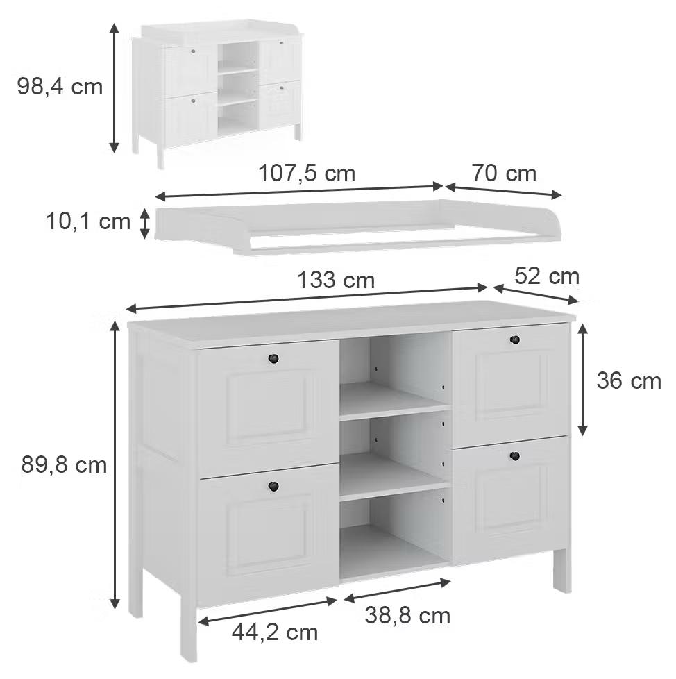 Commode nieuw in doos, Ophalen, 50 tot 70 cm, 90 tot 105 cm, 100 cm of meer