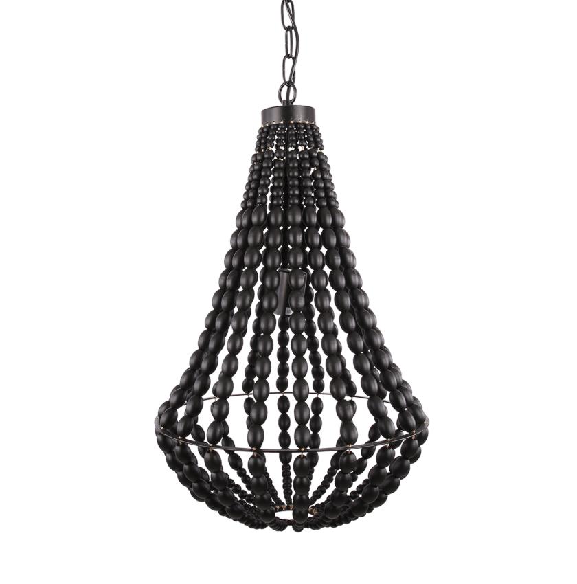 Zwarte hanglamp Groot Nieuw in doos! diameter 40 cm, Ophalen of Verzenden, Nieuw, Hout, Minder dan 50 cm