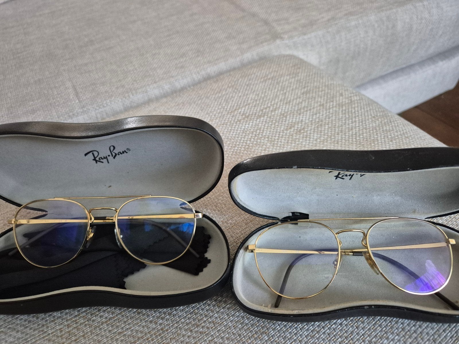 2 x Ray Ban computer bril. Inclusief blue light filter., Blauw, Ophalen of Verzenden, Zo goed als nieuw, Ray-Ban