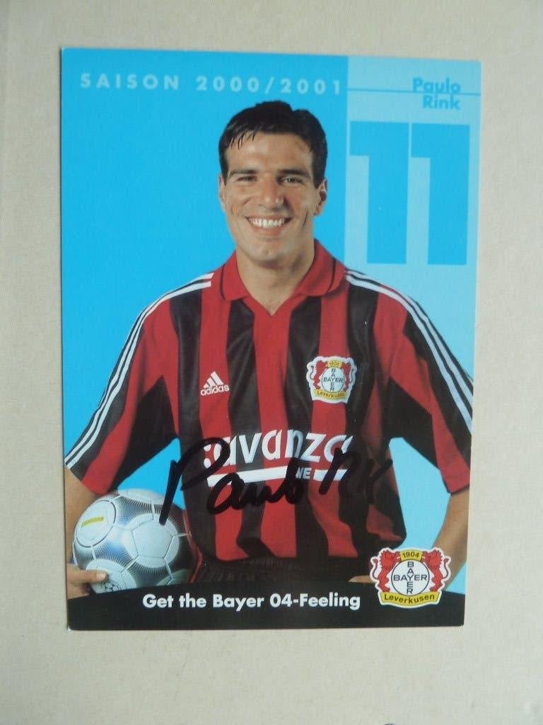 Spelerskaart. Paulo.Rink   Bayer Leverkusen. 2000/2001, Ophalen of Verzenden, Zo goed als nieuw, Buitenlandse clubs, Spelerskaart