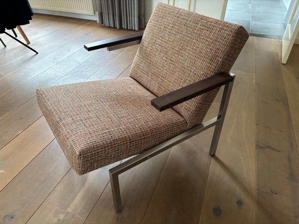 Martin Visser spectrum sz63 vintage fauteuils, Gebruikt, Twee, Bruin, Ophalen of Verzenden