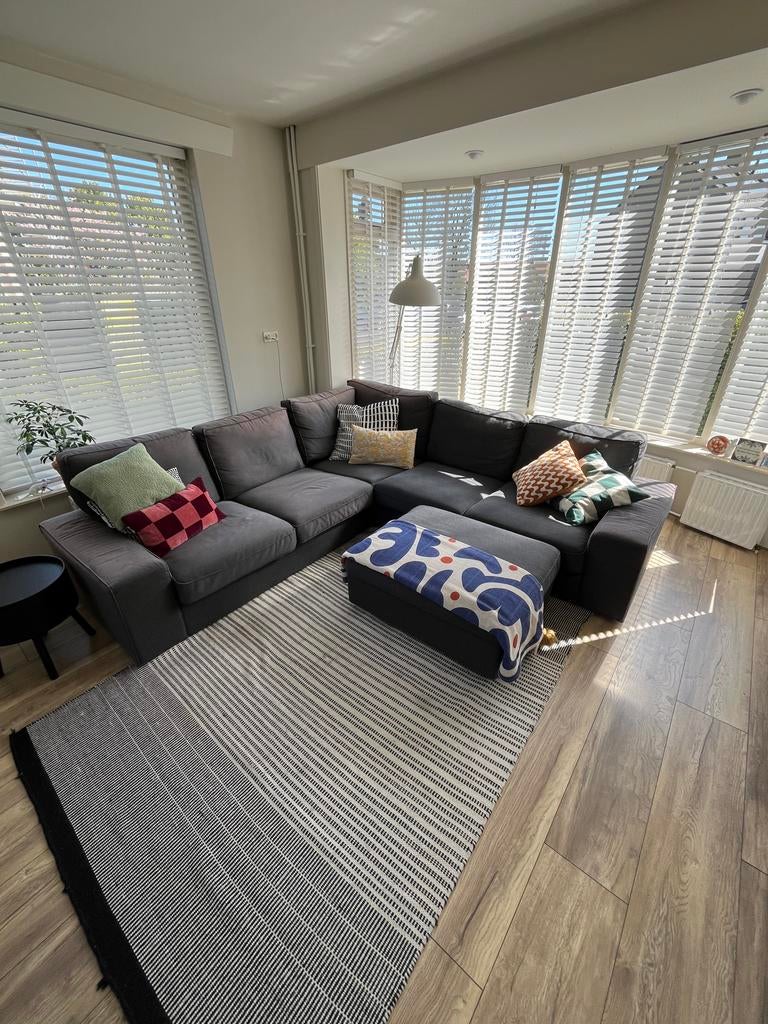 Ikea KIVIK Hoekbank Antraciet 4-zits 257x257cm, Ophalen, Gebruikt